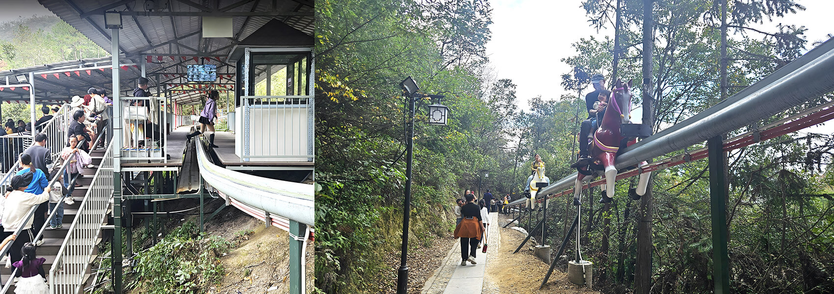 小马上山单轨式爬山车